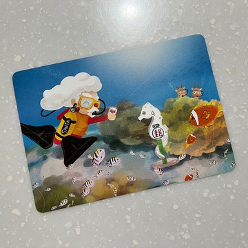 插畫明信片-聖誕老人遊台灣系列/綠島暢游