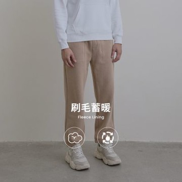 GIORDANO 男裝加絨針織束口褲【多色任選】