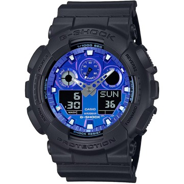 CASIO 卡西歐 G-SHOCK 熾熱火焰系列 雙顯手錶 GA-100FL-1A