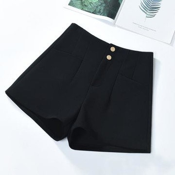 2025年新款西裝短褲女外穿彈力高腰黑色a字闊腿修身顯瘦辣妹熱褲