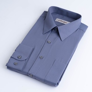 大尺碼【CHINJUN】勁榮抗皺襯衫-長袖、灰底斜紋、18.5吋、19.5吋、20.5吋、8058L 台灣現貨 男襯衫 商務