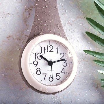 夜光防水浴室卫生间静音小挂钟厨房挂表时钟防水钟表防潮防油挂钟