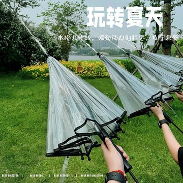 無用良品 噴水雨傘 小紅書同款 水槍傘 透明雨傘 晴雨兩用 晴雨傘 交換禮物 自動雨傘 生日禮物 上課無聊小玩具
