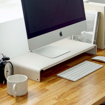 木紋高質感LCD螢幕架(二色) 白橡木