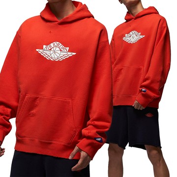 Nike J Air Jdn Rair Flc Po Hd 男款 橘色 喬丹 印花 連帽 長袖 IB3004-673