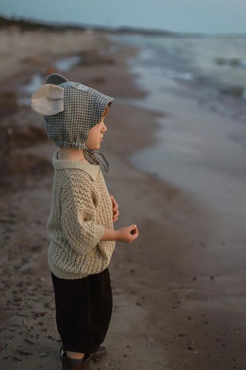 草綠格紋小鼠軟帽