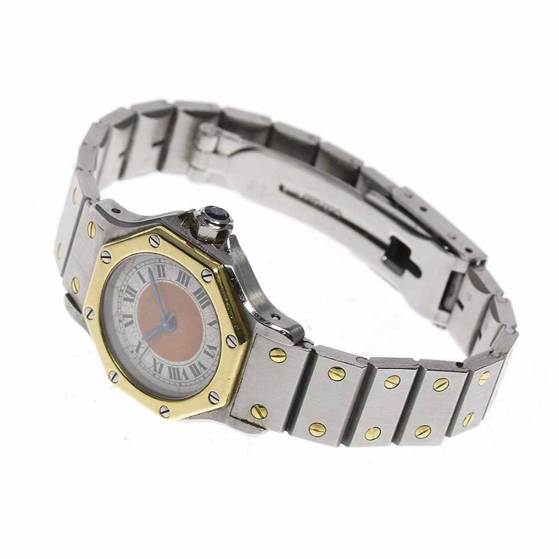 ☆ジャンク品【CARTIER】カルティエ サントスオクタゴンSM 自動巻き 