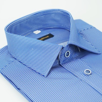 【金安德森】藍白條紋吸排窄版襯衫-長袖(轉)