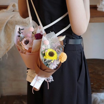 【遇見恆久】背著青春去遠方乾燥花向日葵花束 共4款