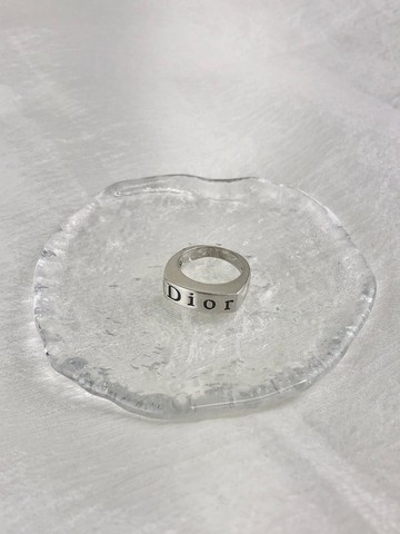 【日本直送 品牌中古包】Christian Dior 迪奧 戒指 銀色 Logo vintage 古董 naz5pt