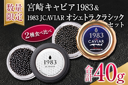 ≪数量限定≫宮崎キャビア1983＆1983 JCAVIAR オシェトラ クラシックセット(合計40g) K11-21