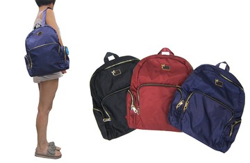 後背包大容量可a4資料夾水瓶外袋可8吋平板防水水晶布材質休閒隨身物品