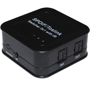 DigiSun AU331 SPDIF/Toslink 3x1 光纖數位音訊三進一出切換器