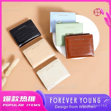 皮夾女 女錢包 女錢包 多卡位 大容量 零錢包 女士錢包石頭紋零錢包簡約學生卡包超薄兩折錢夾超薄設計 手拿包女 女手拿包