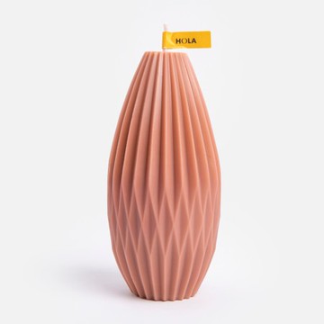 查莉造型蠟燭 梨型磚紅300g