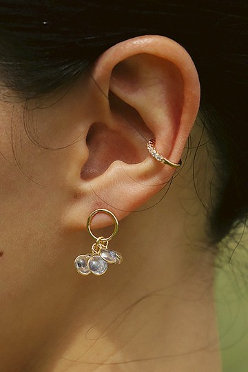 vingtsix 雨豆耳環/925耳針 耳夾 樹脂 夾式耳環 上班族耳環 七夕