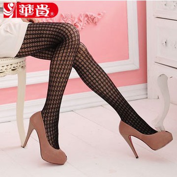 華貴絲襪-立體千鳥格造型彈性褲襪(5389B-6)