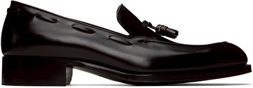 TOM FORD 黑色 Burnished Leather Edgar Tassel 乐福鞋