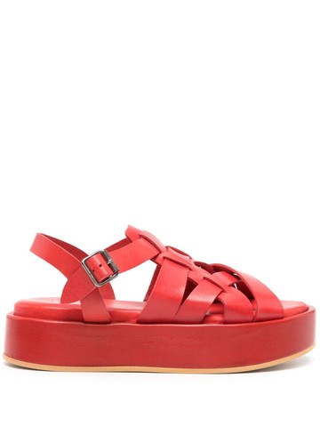 Moma - Arizona Raw leather sandals - women - Calf Leather/Calf Leather/Rubber - 36 - Red