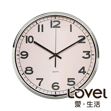 Lovel 31cm工業風鐵框魚眼鏡面靜音時鐘-共3款