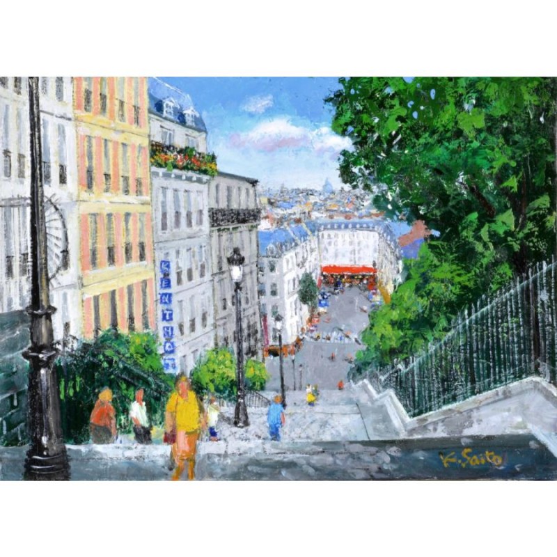 半澤国雄 パリの街 F4号 【公式通販】