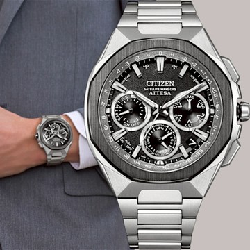 CITIZEN 星辰 限量 鈦 八角 GPS衛星對時光動能計時手錶 雙12購物節 送禮首選 CC4104-53E