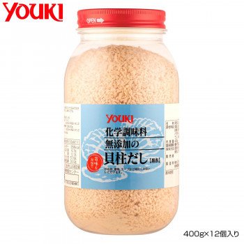 YOUKI ユウキ食品 化学調味料無添加の貝柱だし 400g×12個入り 211950(代引・同梱不可)