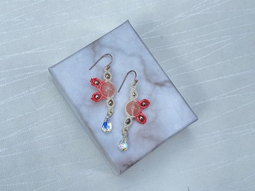 *220335 Macrame 南美蠟線 摩根石 耳環