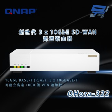 昌運監視器 QNAP 威聯通 QHora-322 新世代 3 x 10GbE SD-WAN 高速路由器