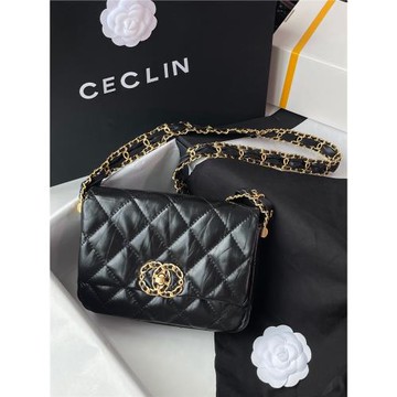 小香風真皮包包女23K新款寬鏈條豆腐包高級感單肩斜挎菱格小方包