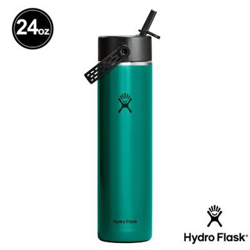 Hydro Flask 24oz/709ml 寬口 吸管 輕量 真空 保溫瓶 翠綠