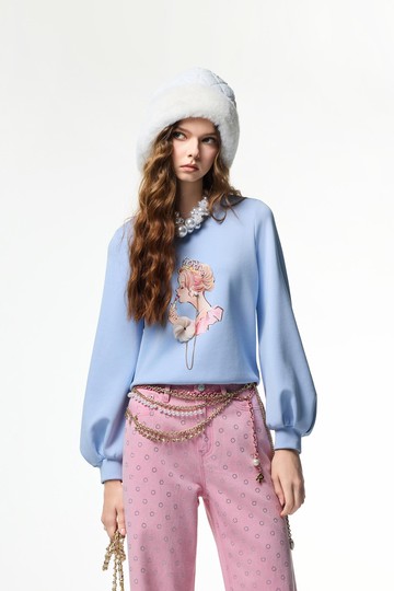 妝造公主印花上衣