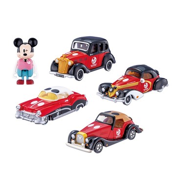 『 單位日貨 』  TOMICA 日本正版 多美 專賣店限定 迪士尼 15 週年 夢想之星 4台+ 米奇人偶 盒裝