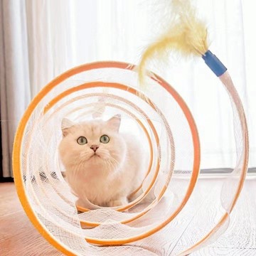🌈PEt✨貓通道 貓隧道 隧道帳 S型可折疊 多貓玩耍 貓隧道玩具 自嗨解悶 貓玩具 四色可選