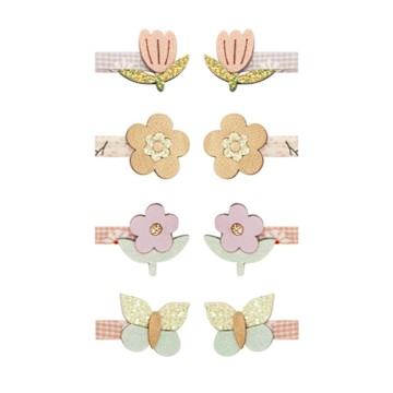 英國Mimi & Lula_SS25_夢幻花園_花花蝴蝶迷你髮夾8入