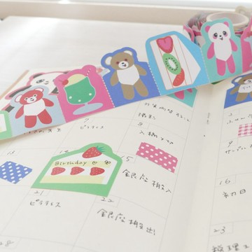 造型裁切捲式便條紙 動物咖啡廳