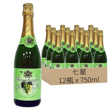 七星 白葡萄氣泡飲料  750ml  12瓶