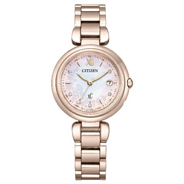 CITIZEN 星辰 XC系列 ES9467-89N 五局電波白蝶貝鈦金屬時尚女士腕錶 櫻花粉紅金  29.0mm｜樂天全館特惠中★指定刷卡回饋10%