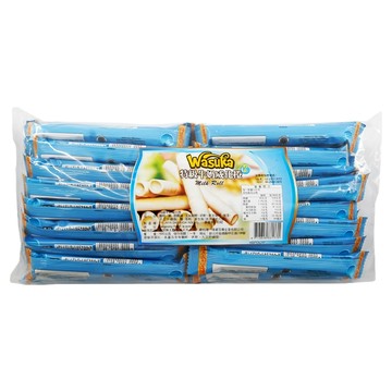 Wasuka 特級牛奶威化捲  酥脆餅皮 濃郁內餡 50條  600g  1袋