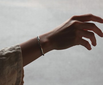 赫基蒙裸鑽純銀手環 可客製情侶款