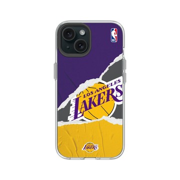 iPhone 15 Clear 透明 - NBA - 熱血系列-洛杉磯湖人 L.A. Lakers - Sweat and tears
