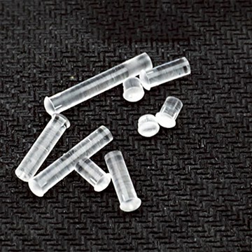 3mm圓頭PC透明導光柱LED貼片導光柱LED導光帽發光管燈罩帶卡痕