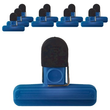 封口夾 10入 小 7.7cm  藍色  1組