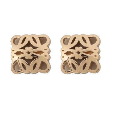 LOEWE Anagram Bombé 耳針式耳環(金色)