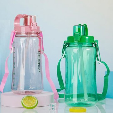 塑料杯運動水杯Tritan大容量戶外健身水壺帶刻度吸管杯男女太空杯