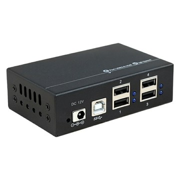 【易控王】工業級 USB2.0 4孔集線器 4Port Hub 獨立電源 螺絲固定(40-732-03)