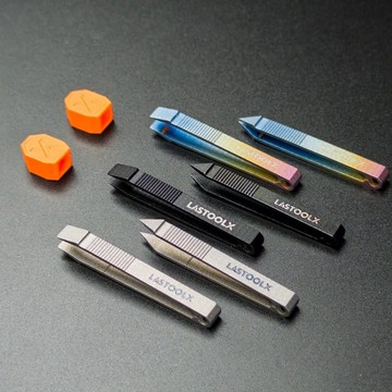 【預購】鈦合金迷你鑷子工具組 - 平頭鑷+尖頭鑷 虹彩