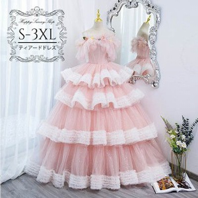 500円OFFクーポン対象商品】【送料無料】ティアードドレス