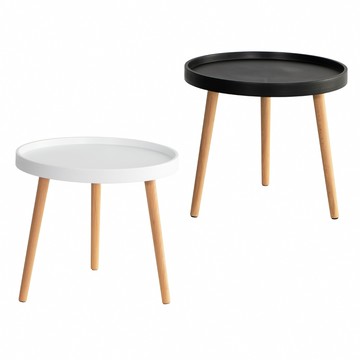 【IDEA】Oona清新百搭木質圓桌/小茶几白色