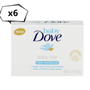 Dove 多芬嬰兒香皂--滋潤保濕(90g*4/組)*6